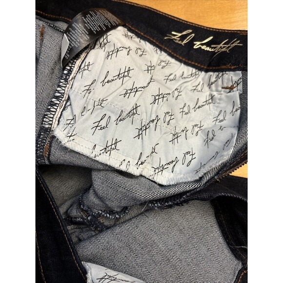 white black blue jeans womens boot leg 12R. Stretch - Picture 10 of 12